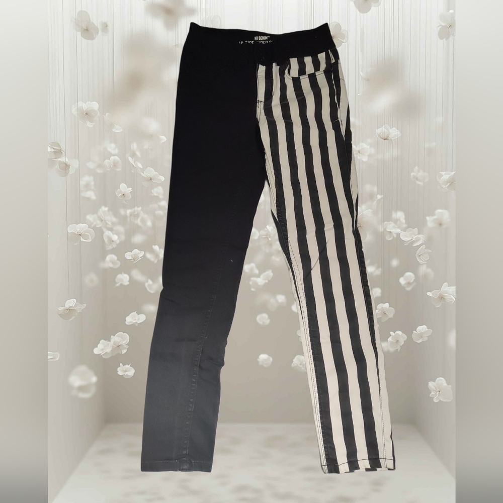 Black and White Striped Pants